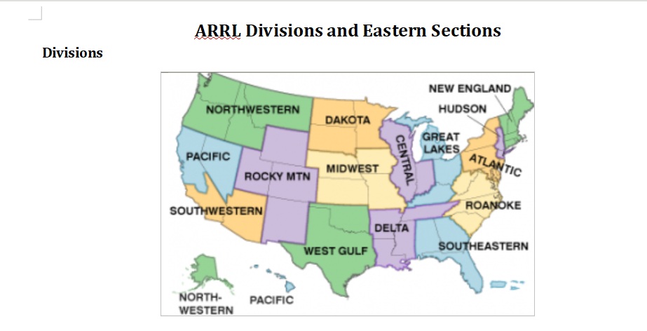 ARRL Divisions